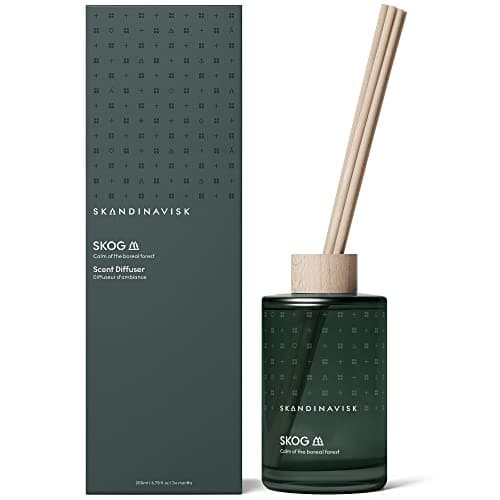 Image of Skandinavisk SKOG 'Forest' Reed Diffuser with 8 Reeds. Lasts +3 Months. Fragrance Notes: Pine Needles and Fir Cones, Birch Sap and Lily of The Valley. 200 ml