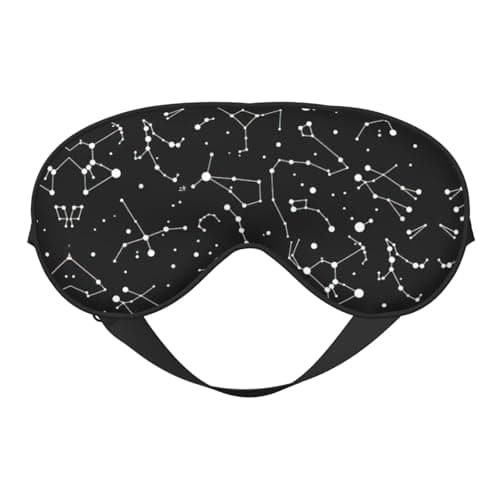 Image of Starry Divination Constellation Printing Double-Sided Eye Mask,Blackout for Sleeping, Comfort Sleep Eye Mask for All-Occasion