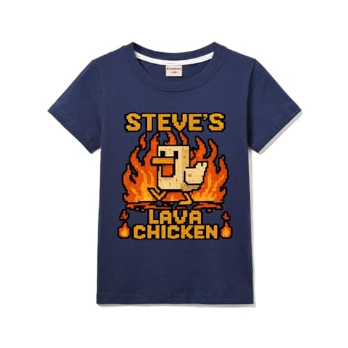 Image of Lava Chicken Girls Boys T-Shirts Kids Cotton Tee for 3-13 Years (Royal Blue,12 Years)
