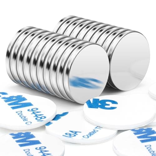 Image of Wukong Super Strong Magnets, 20x2 mm | 20 Pack Heavy Duty Round Magnets for Fridge, Crafts, Pin Board, Notice Board, Office Crafts