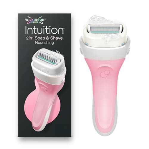 Image of Wilkinson Sword Intuition 2in1 Soap & Shave Nourishing Razors for Women, Built-in Vegan Soap, Women's Razor Handle Plus 1 Blade Refill