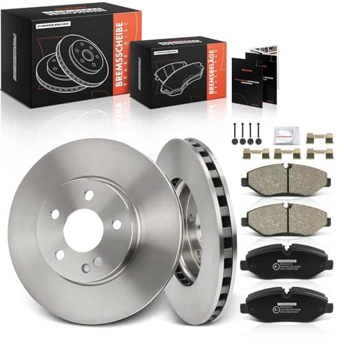 Image of Frankberg Brake Kit incl. 2x Brake Disc + 4x Brake Pad Front Compatible with Vito Bus W639 Vito/Mixto Box W639 Viano W639 Replace# 4474210312
