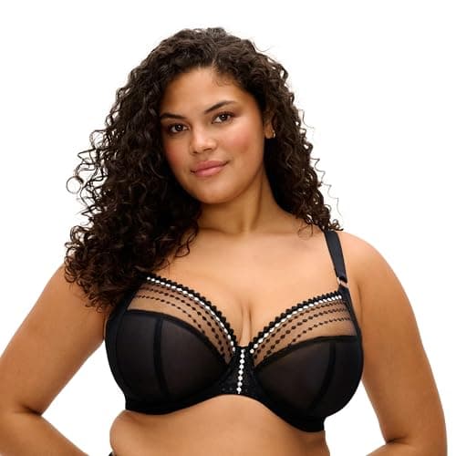 Image of Elomi Women's Plus-size Matilda Underwire Plunge Bra, Black, 40FF UK