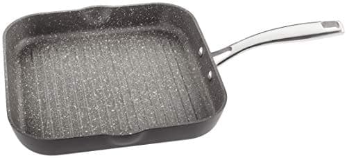 Image of Stellar Rocktanium 26cm Grill Pan with Rock Hard QuanTanium Non-Stick Coating, Dishwasher & Oven Safe, Induction Ready