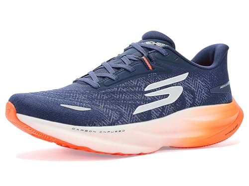 Image of Skechers Men's Skx Aero Spark Running Shoes Neutral Shoes Navy/Orange - Dark Blue 44.5