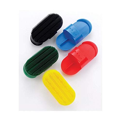 Image of Lincoln Plastic Curry Comb - Horse & Pony Grooming - Red