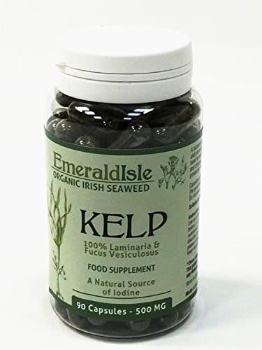 Image of Kelp Seaweed Tablets 500 mg 90 Capsules Certified Organic Harvested in North Atlantic Coast of Ireland
