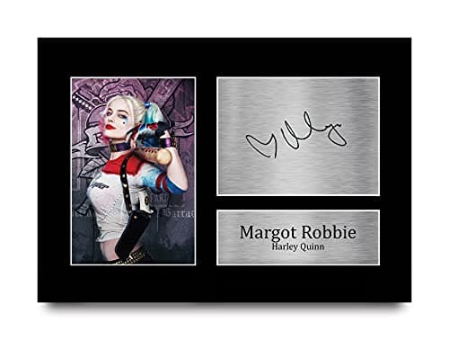 Image of HWC Trading A4 Margot Robbie Suicide Squad Harley Quinn Presents Printed Signed Autograph Picture for Movie Memorabilia Fans - A4