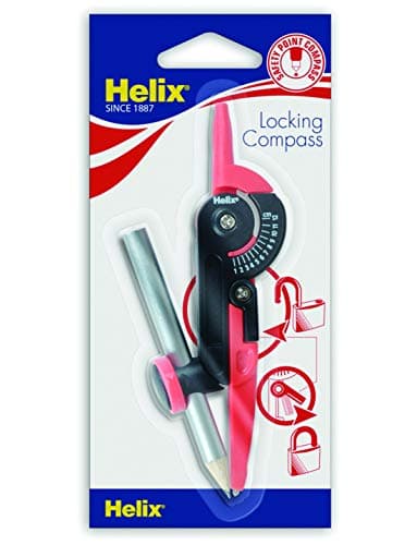 Image of Helix Locking Compass (Assorted Colours), Red / Black