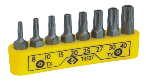 Image of C.K T4527 TX Tamperproof Screwdriver Bit Clip Set