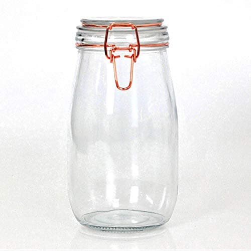 Image of Tala 1.5L Glass Copper Clip Top Storage Jars Spices Pasta