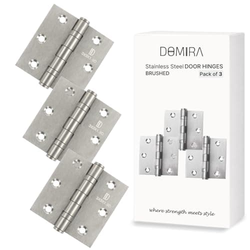 Image of Polished Chrome Ball Bearing Hinges, Heavy Duty Steel Door Hinges for Wooden Doors, Durable Chrome Butt Hinges for Internal and External Use. (3" (76mm) - Pack of 3)