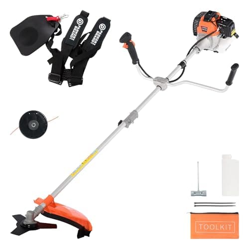 Image of 52cc Petrol Garden Brush Cutter, Grass Line Trimmer