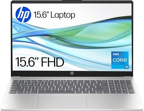 Image of HP 15.6" Laptop | Intel Core i5 i5-1334U Processor | 16 GB RAM | 512 GB SSD | Intel Iris Xᵉ Graphics | FHD Display | Up to 9.75 hrs battery | Windows 11 | Dual Speakers | Natural Silver | 15-fd0072sa