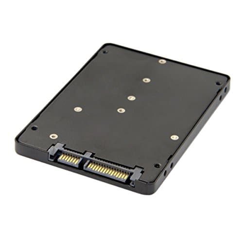 Image of JSER B+M Key Socket 2 M.2 NGFF (SATA) SSD to 2.5 SATA Adapter Card Adapter with Metal Housing Black