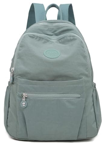 Image of Ecohaso Women's Fashion Backpacks, Small Backpacks for Women Mini Nylon Waterproof Anti Theft Rucksack Women Travel Handbag (Green)