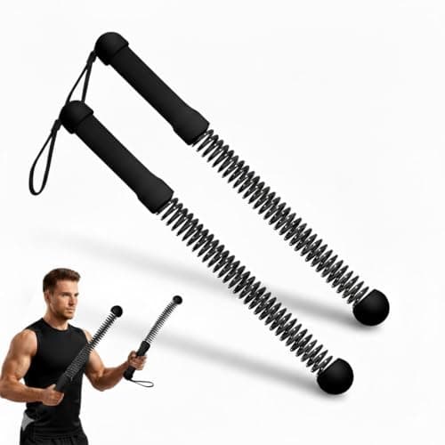 Image of Weighted Ropeless Battle Ropes (2-Pack),Portable Cordless Battle Ropes for Home Gym,arm Exerciser Rope,Workout Rope for Strength Building,Low-Impact Aerobic Training and HIIT for Fitness Enthusiasts.