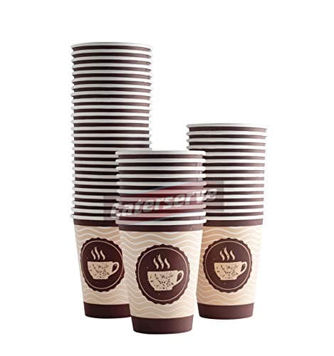 Image of Caterserve Paper Cups for hot and Cold Drinks (12oz - 50 Pcs)