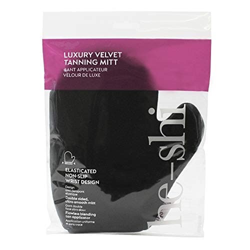 Image of He-Shi Luxury Velvet Tanning Mitt - Double Sided Fake Tan Applicator Glove - Reusable and Washable Mitt - Smooth Velvet for Streak Free Application
