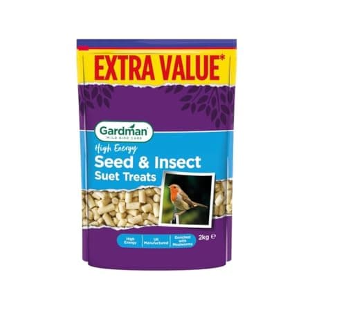 Image of Gardman A04241 High Energy Seed & Insect Suet Treats, 2KG