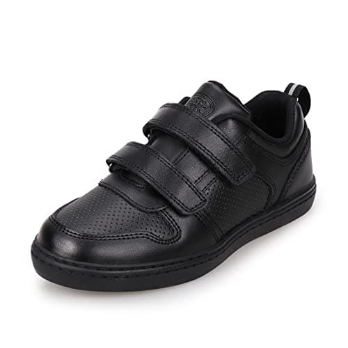 Image of UOVO Boys School Shoes Kids Black Trainers Uniform Shoe Easy Fasten Footwear Size 7.5UK(42EU)