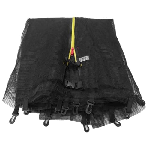 Image of Trampoline Safety Net, Trampoline Safety Net Bounce Replacement Nets with Round Frames for 6 Straight Poles 5Ft Black - Replacement Nets