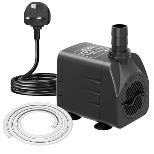 Image of Knifel Submersible Pump 750L/H 16W Dry Burning Protection with Ultra Quiet Design 1.6m High Lift for Fountains, Hydroponics, Ponds, Aquariums & More……