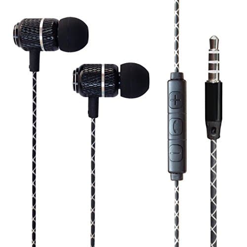 Image of KP TECHNOLOGY Alcatel 1S 2020 - Headphone with Microphone and Remote High Definition Earphones [Noise Isolating] Earbuds Ultra [Bass Driven] Clear Stereo Sound For Alcatel 1S 2020 (BLACK)