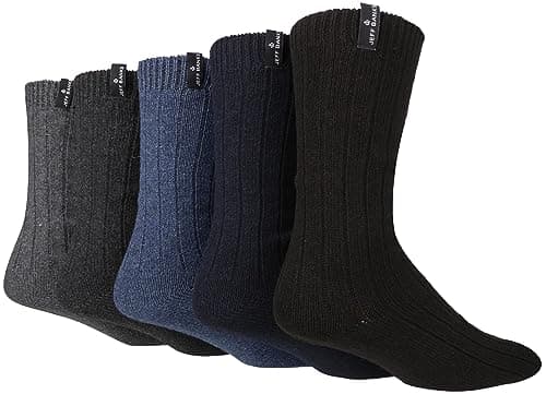 Image of Jeff Banks Mens Recycled Polyester and Wool Boot Socks - 5 Pack