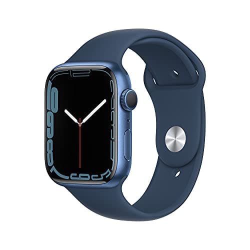 Image of Apple Watch Series 7 (GPS, 45MM) -Blue Aluminum Case with Abyss Blue Sport Band (Renewed)