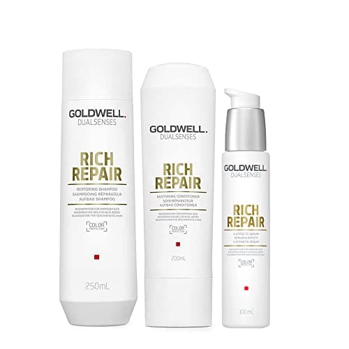 Image of Goldwell Dualsenses Rich Repair 6 Effects Serum 100ml Shampoo 250ml Conditioner 200ml