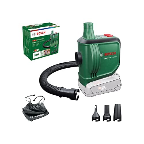 Image of Bosch Home and Garden Cordless Air Pump/Air Pump for Air Mattress EasyInflate 18V-500 (Without Battery; 18 Volt System; Inflate or Deflate Airbeds, Paddling Pools and Other Toys; in Carton Packaging)