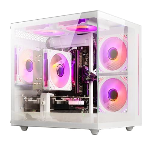 Image of suevery Desktop Computer, Core i5-12400F, Gaming PC, RTX 3050 6G, 32G DDR4 RAM, 1TB NVME SSD, Prebuilt Tower Computers for Gaming, Home and Business