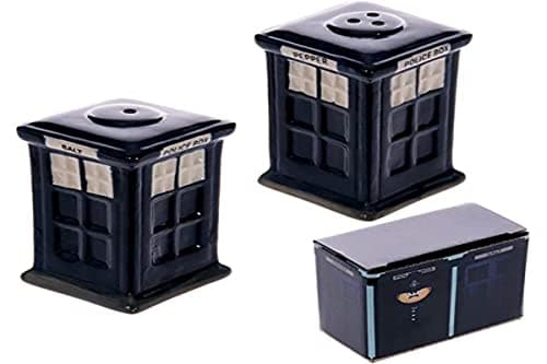 Image of Puckator Police Box London Icons Ceramic Salt & Pepper Set