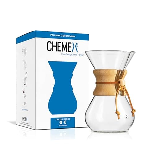 Image of Chemex Pour-Over Glass Coffeemaker - Classic Series - 6-Cup - Exclusive Packaging