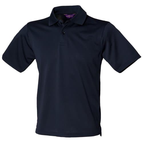 Image of Henbury Mens Coolplus® Pique Polo Shirt (4XL) (Navy)