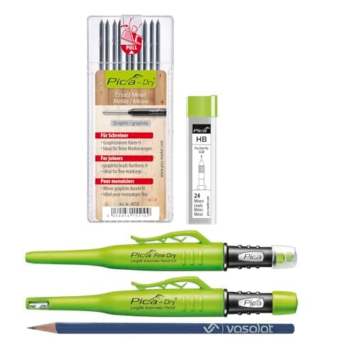 Image of Pica Marker Set - Fine Dry 0.9 + Dry + 10 Refills Graphite Hardness H + 24 Refills Graphite HB