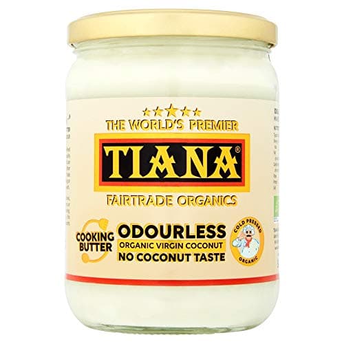 Image of Odourless Coconut Cooking Butter 500ml – Organic Virgin, Cold-Pressed & Unrefined Coconut Oil – Neutral Taste, Heat-Stable Vegan Butter Alternative for Frying, Baking & Roasting – TIANA