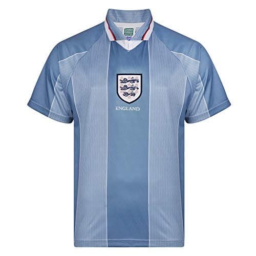 Image of Score Draw England 1996 Away Euro Championship Retro Shirt Grey XS Polyester