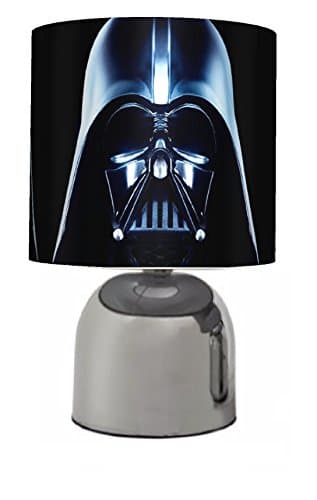 Image of Darth Vader Starwars Star Wars - Bedside Touch LAMP - Boys Bedroom Light/LAMP Shade - Black - Mains Operated (UK Plug)