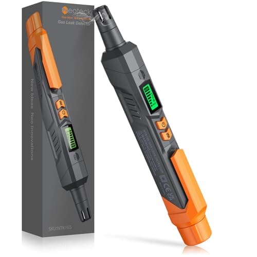 Image of Neoteck Gas Leak Detector Natural Gas Detector with Audible & Visual Alarm, Portable Gas Sniffer to Locate Combustible Gas Leak Sources Like Methane, Propane for Home-Grey