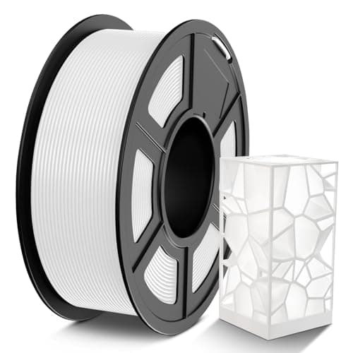 Image of TECBEARS PETG Filament 1.75mm White 1KG, High Strength & Toughness 3D Printer Filament, Good Layer Adhesion PETG 1kg Spool, Dimensional Accuracy +/-0.02mm, Fits Most FDM 3D Printers