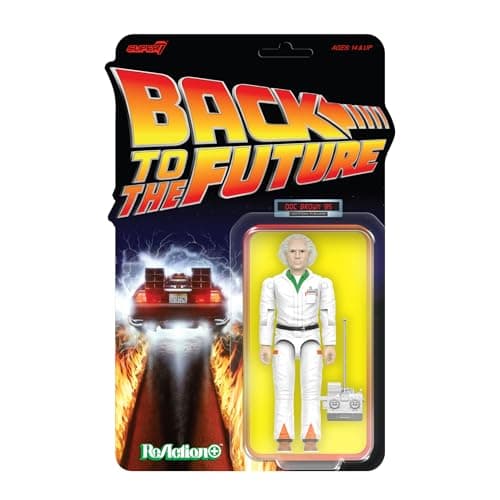 Image of SUPER7 Back to the Future Reaction + Wave 01 - Dr. Emmett Brown (1980s) Action Figure