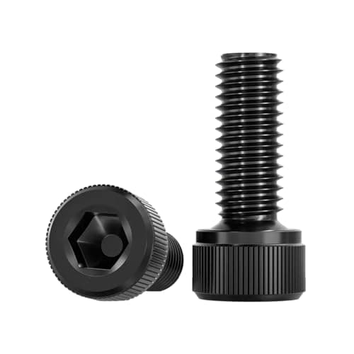 Image of Drenky M6 Cylinder Screws with Hexagon Socket M6 X 20mm Black Socket Head Cap Screws Bolts DIN 912 (ISO 4762) 304 Stainless Steel Socket Screws Fully Threaded Allen Socket Cap Screws, Pack of 20