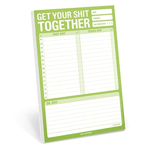 Image of Knock Knock Get Your Shit Together Pad, To Do List Note Pad, 6 x 9-inches