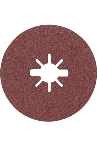 Image of Bosch Accessories Professional Fibre Sanding Discs Expert (for Metal, X-LOCK, R444, Diameter 115 mm, Grit Size 80, Bore Diameter: 22.23 mm), 1 disc