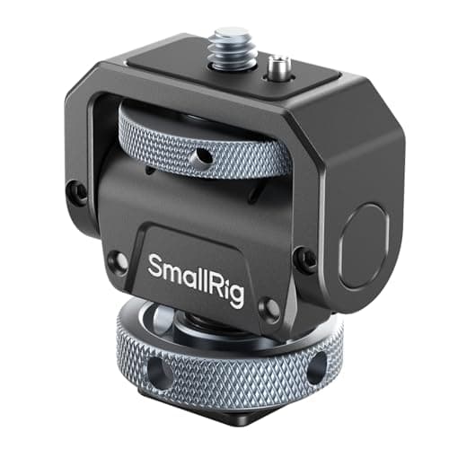 Image of SMALLRIG Camera Monitor Mount with Cold Shoe Lite, Swivel 360° and Tilt 180° Holder, Max Load of 90° Tilt 3.2kg - 3809B