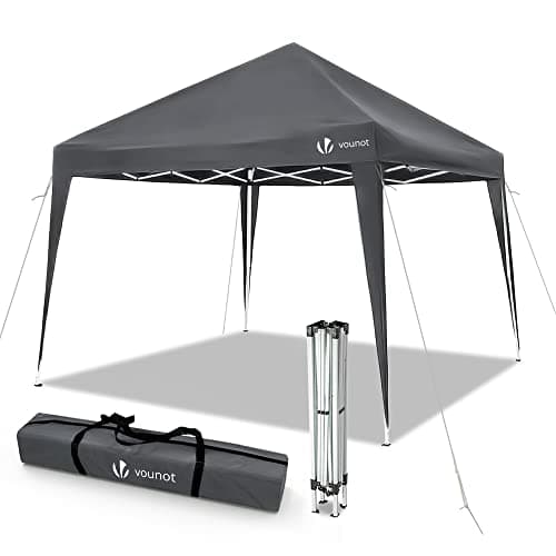 Image of VOUNOT 3x3m Pop Up Gazebo with 4 Leg Weight Bags, Folding Party Tent for Garden Outdoor, Grey