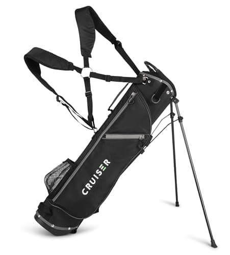 Image of Cruiser Golf CR-Lite 7" Golf Stand Bag | Lightweight, Slim Standbag with Padded Double Shoulder Straps | 4-Way Divider | 3 Pockets, Grab Handle, Rain Hood