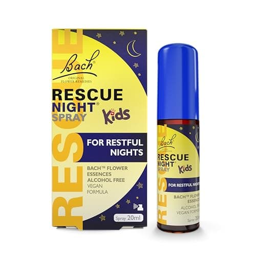 Image of Rescue Kids Calm Nights Spray, Flower Essences, to Support Your Child and Promote A Calming Bedtime Routine, Alcohol Free, Spray onto Your Tongue
